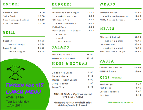 Woods And Irons Restaurant @ The Moranbah Golf Club - Hotel WA 4