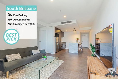 South Brisbane Kozy 1Bed APT + FREE Parking QSB001 - Hotel WA 0